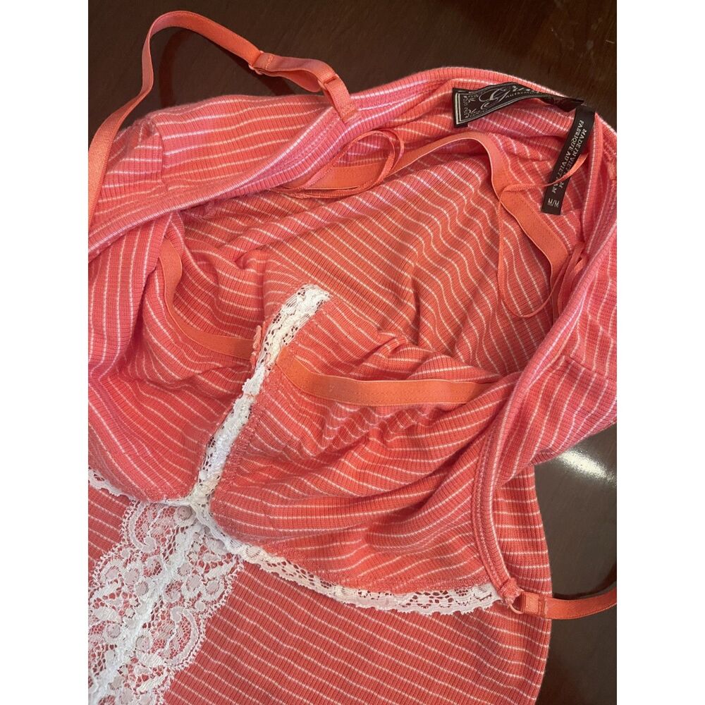 Vintage Y2K Buffy the Vampire Slayer Lace Ribbed Cami Top Stretchy Coquette M - Picture 11 of 11